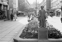 The statue was placed in the old, post war Princesshay