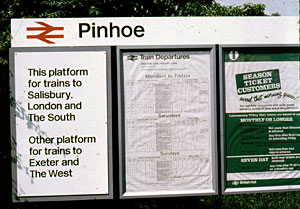 Pinhoe timetable 1983