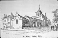 Drawing of the first St Mary Major Church