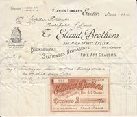 A typical invoice from 1910