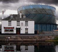 The Welcome Inn with one of the gas holders looming in the rear