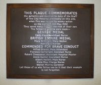 The plaque in the entrance lobby