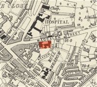 eye hospital exeter map buildings almshouses organisations em