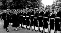 Princess Elizabeth inspecting the cadets in 1947