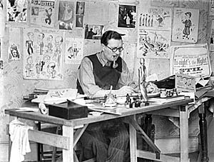 George Stilling in his studio