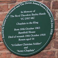 The plaque to T B hardy