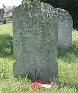 Oxenham's grave at Higher Cemetery
