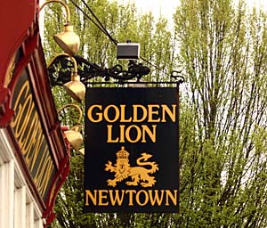 The Golden Lion Inn sign