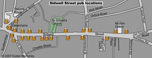 Map of Sidwell Street