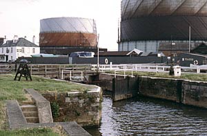 The gasworks by the canal