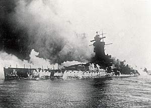 Graf Spee burning