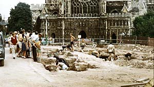 Early excavations, Cathedral Yard