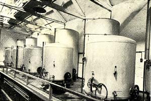 The steel vats of the City Brewery