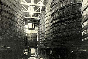 The wooden vats of the City Brewery