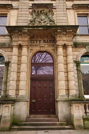 The City Bank entrance.