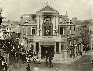 The Theatre Royal after the fire