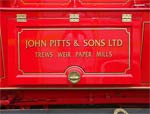 Trews Weir fire engine - name plate