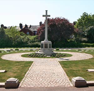 The memorial to the fallen of World War One in Higher Cemetery