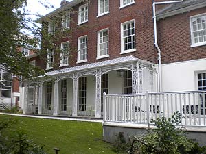 Southernhay House Hotal - the verandah.
