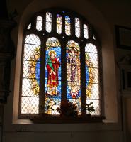 One of the windows in the church