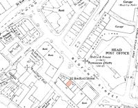 Map showing the position of the shop in Bedford Street