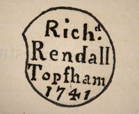 The bottle mark of Richard Rendall.