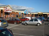 The Stone Lane Retail Park, the former site of the cattle market.