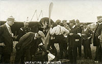 Valentine by his aeroplane