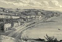Print of the railway at Dawlish
