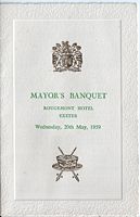 Mayor's Banquet menu