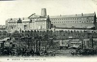 Postcard of Exeter Prison from Northernhay.