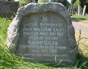 Ralph Giles' memorial