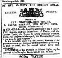 Gill's advert for his photographic studio