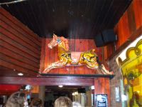 A fairground horse in the bar of the Showman