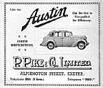 Pikes Garage advert 1942