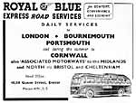 Royal Blue Coaches advert