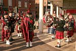 Exeter pipeband in Sidwell Street