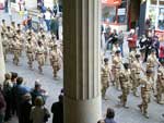 The Rifles march past the Higher Market