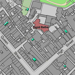 Map of Tepid Baths, King's Alley