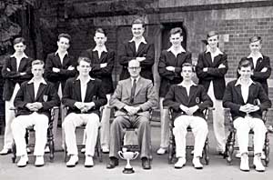 Goff House cricket team, Exeter School 1957