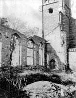 The ruins of the Congregational Church