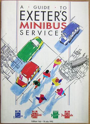 A 1992 leaflet for the Exeter Minibuses