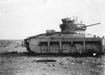 Matilda tank in the desert.