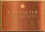 Plaque for USS Exeter