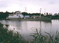 Countess Wear moored in the Exminster Lime Basin