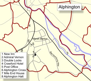 Map of Alphington