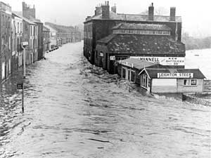 Floods in 1960 near Beach Brothers