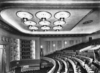 The dress circle and ceiling, circa 1936.