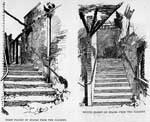 The first and second stair cases.