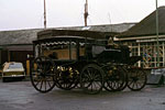A horse-drawn hearse for the shoot